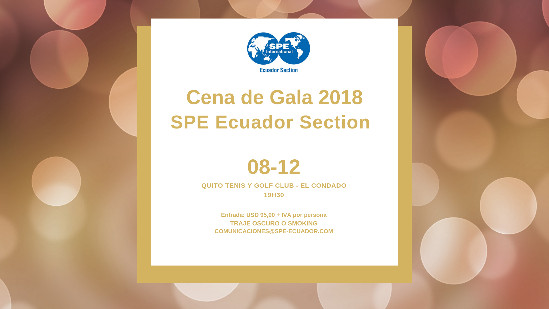 Gran Cena de Gala 2018 - SPE Ecuador Section