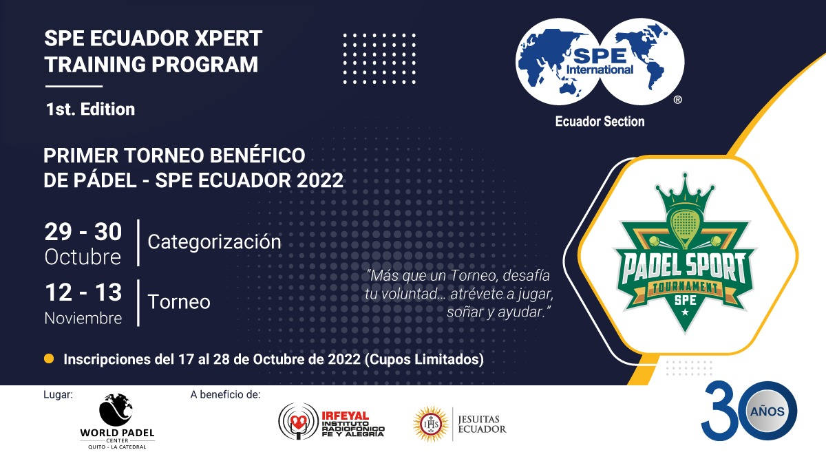 SPE Ecuador Torneo de Pádel Fundación Jesuitas Ecuador - IRFEYAL Categorización